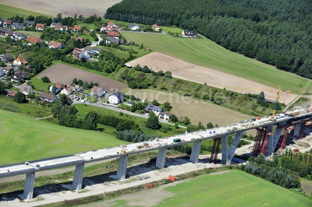 Luftbild Weißenbrunn am Forst - Neubau der ICE- Talbrücke Weißenbrunn am Forst