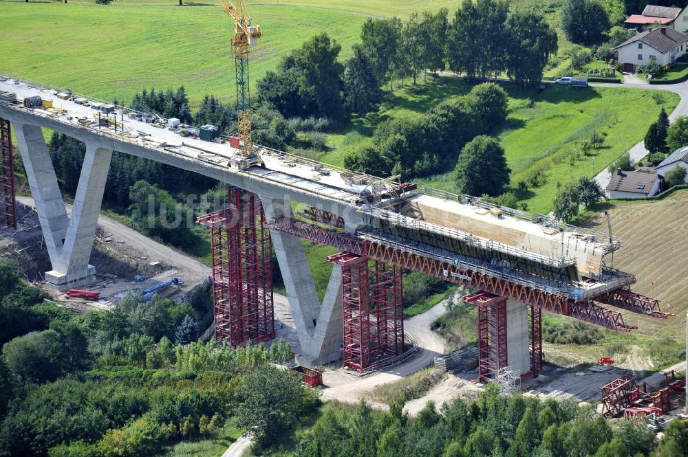 Luftaufnahme Weißenbrunn am Forst - Neubau der ICE- Talbrücke Weißenbrunn am Forst