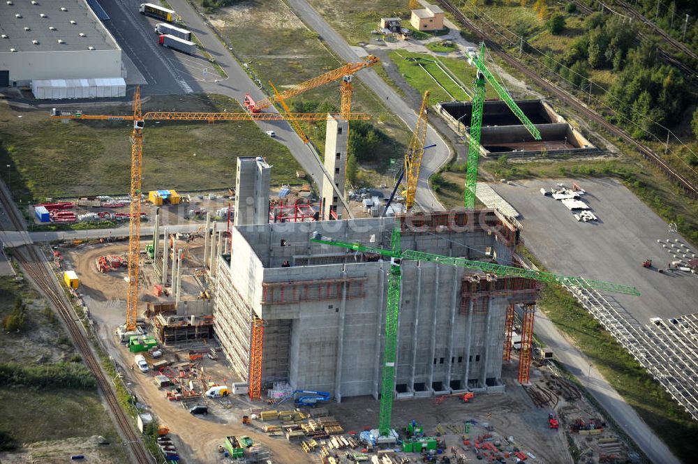 Luftbild Schwarze Pumpe - Neubau des IGNIS - Ersatzbrennstoff- Kraftwerk im brandenburgischen Schwarze Pumpe