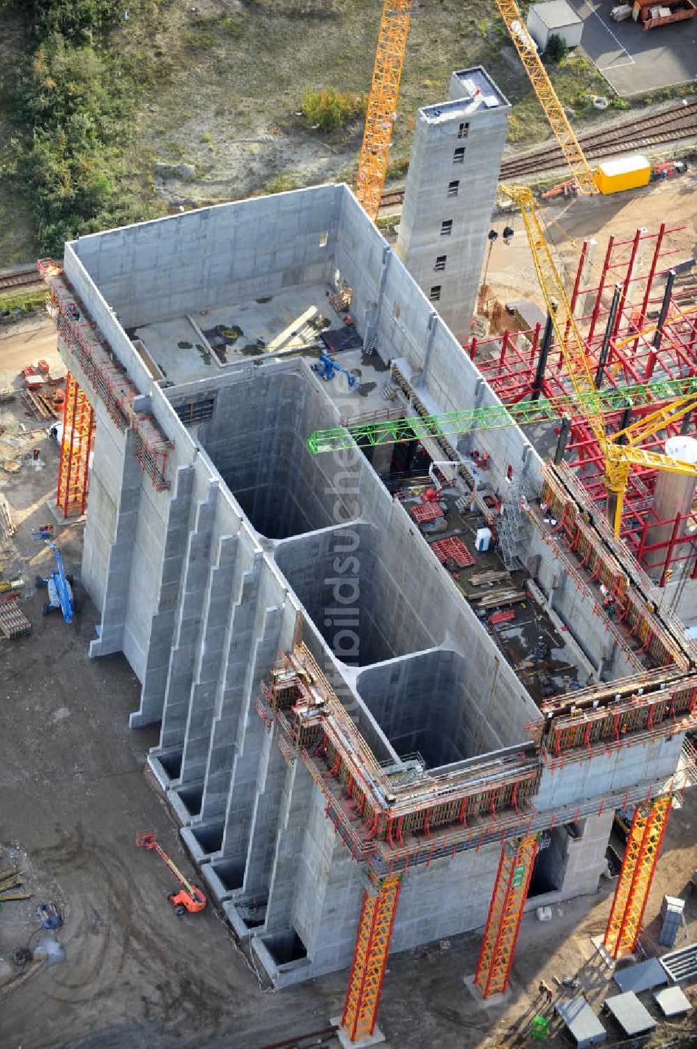 Luftbild Schwarze Pumpe - Neubau des IGNIS - Ersatzbrennstoff- Kraftwerk im brandenburgischen Schwarze Pumpe