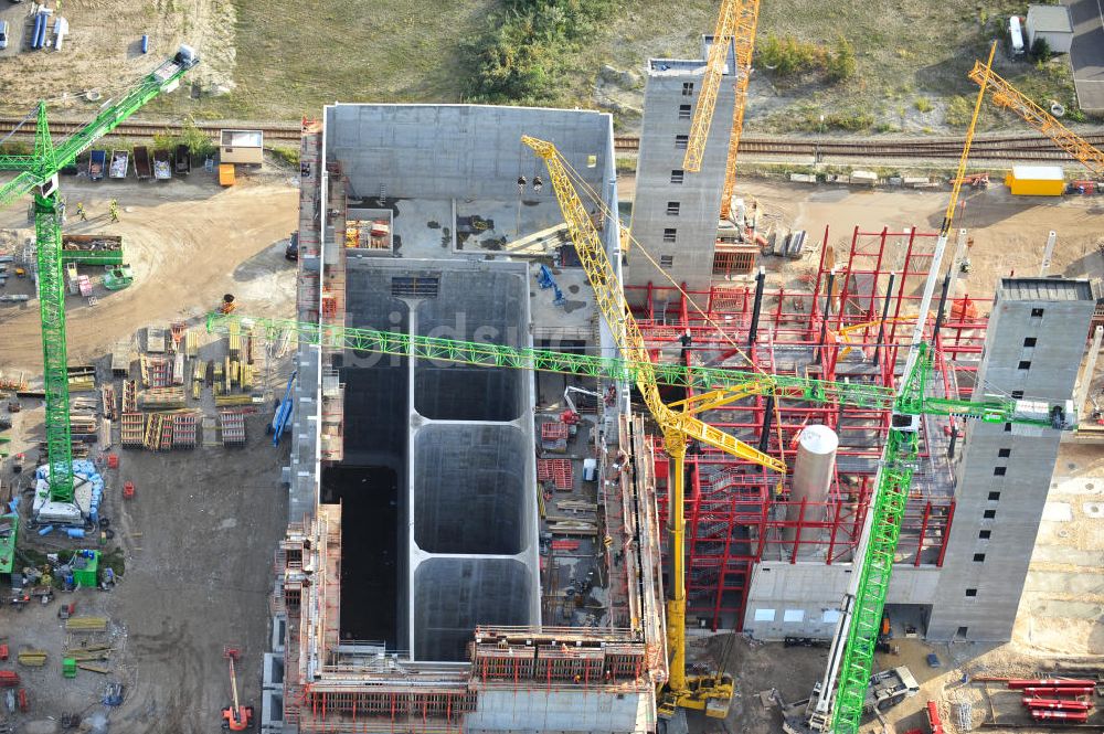 Schwarze Pumpe von oben - Neubau des IGNIS - Ersatzbrennstoff- Kraftwerk im brandenburgischen Schwarze Pumpe