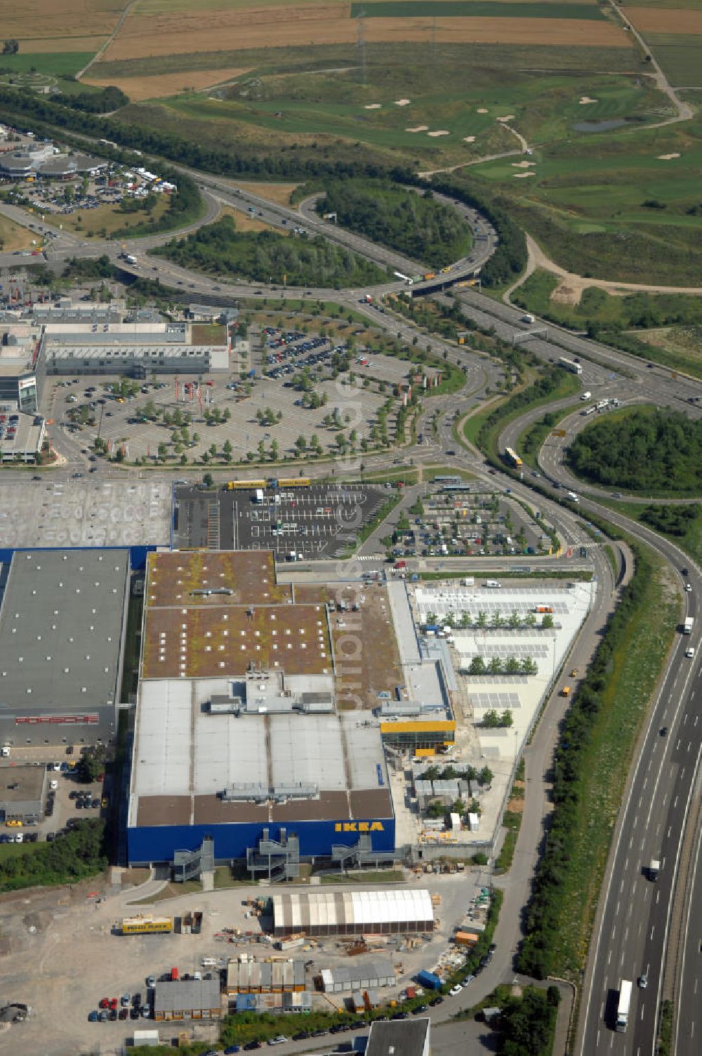 Luftbild Ludwigsburg - Neubau des IKEA Einrichtungshaus in Ludwigsburg