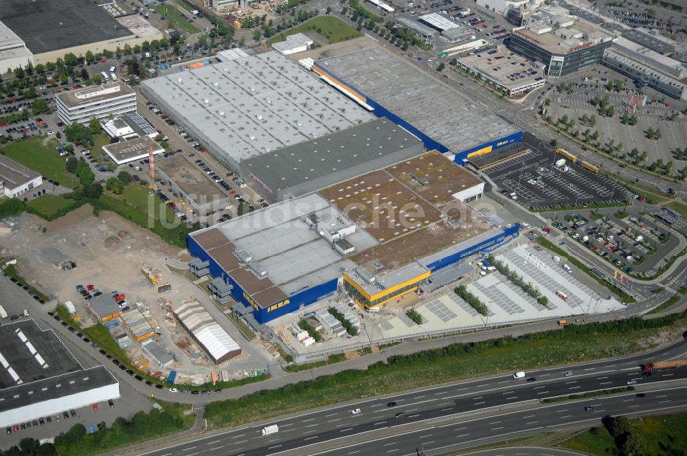 Ludwigsburg von oben - Neubau des IKEA Einrichtungshaus in Ludwigsburg