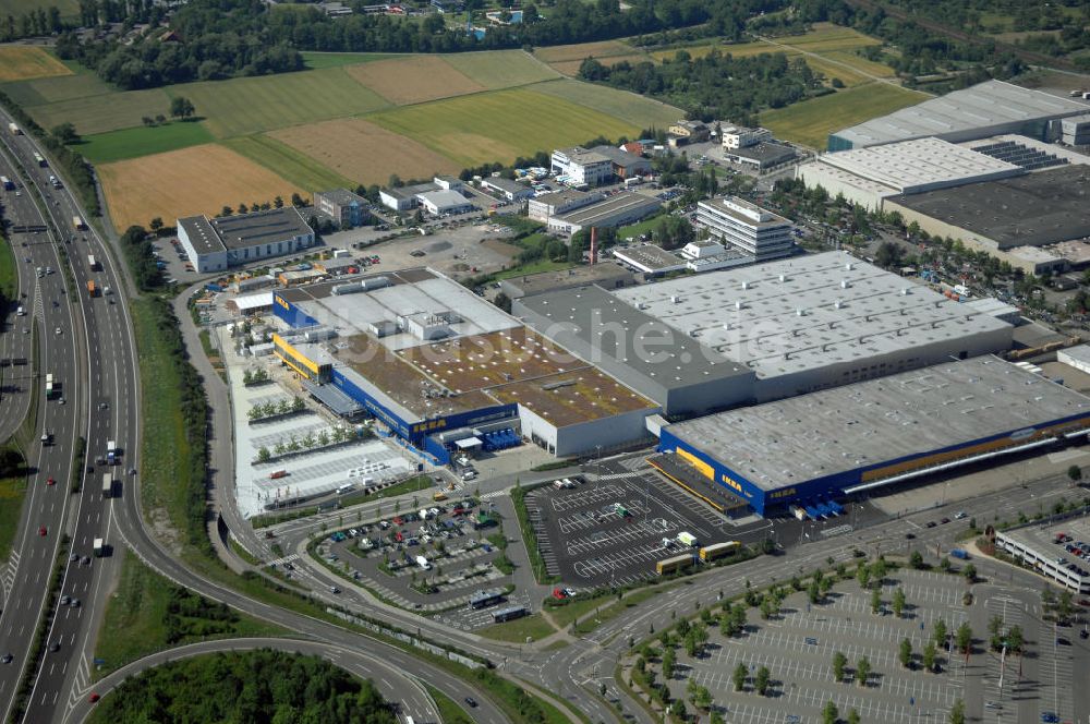 Ludwigsburg von oben - Neubau des IKEA Einrichtungshaus in Ludwigsburg