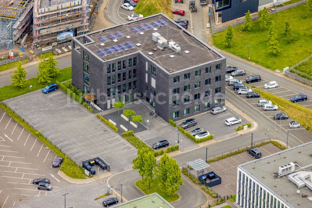 Luftbild Bochum - Neubau des Innovationszentrums Gesundheitswirtschaft auf dem Gesundheitscampus im Ortsteil Bochum Süd in Bochum im Bundesland Nordrhein-Westfalen, Deutschland