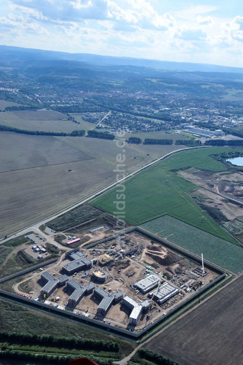 Arnstadt von oben - Neubau der Jugendstrafanstalt JVA Arnstadt