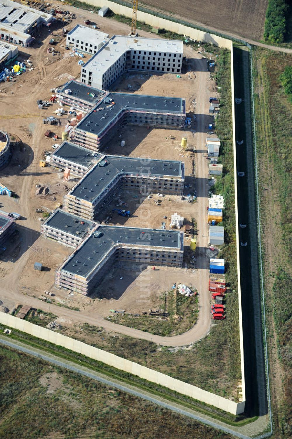 Arnstadt von oben - Neubau der Jugendstrafanstalt JVA Arnstadt