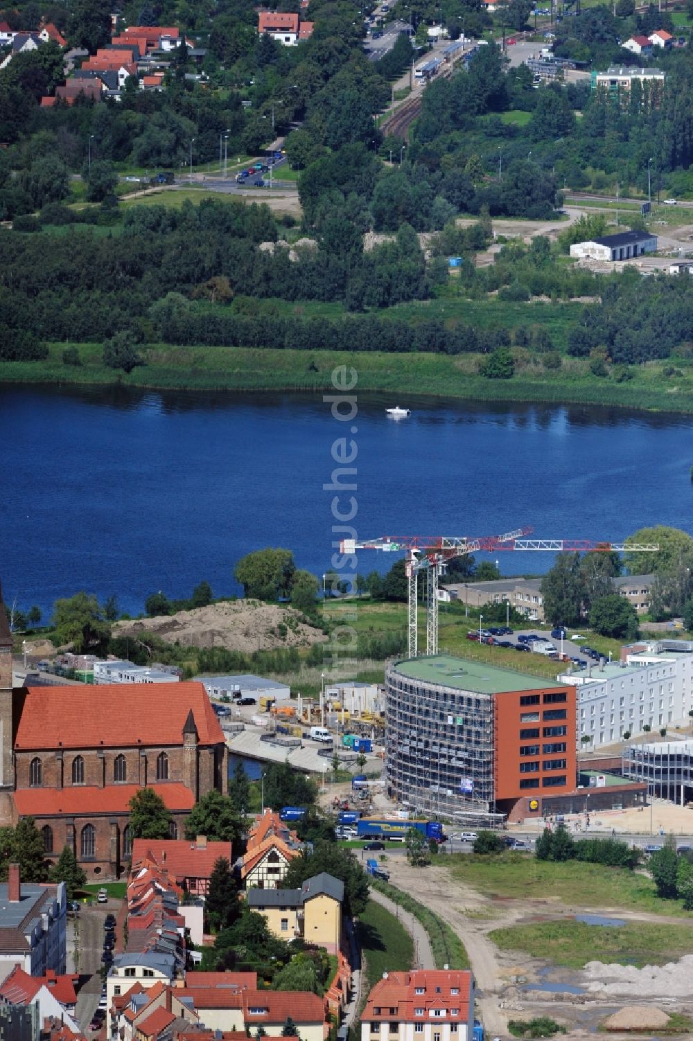 Luftaufnahme Rostock - Neubau Karavelle Quartier in Rostock im Bundesland Mecklenburg-Vorpommern