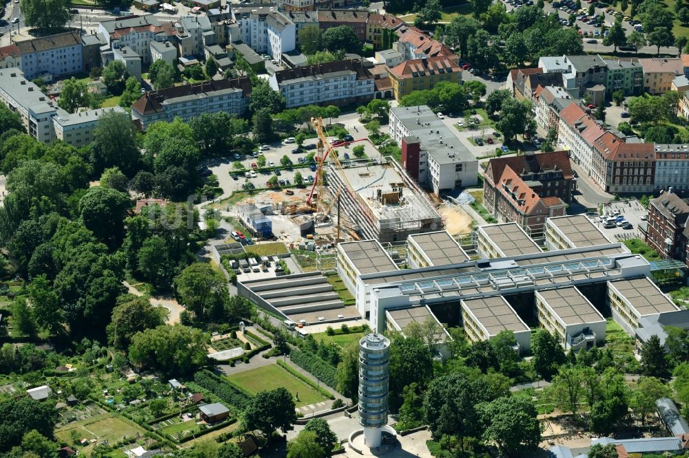 Luftbild Brandenburg an der Havel - Neubau auf dem Klinikgelände des Krankenhauses Städtisches Klinikum Brandenburg GmbH an der Hochstraße in Brandenburg an der Havel im Bundesland Brandenburg, Deutschland