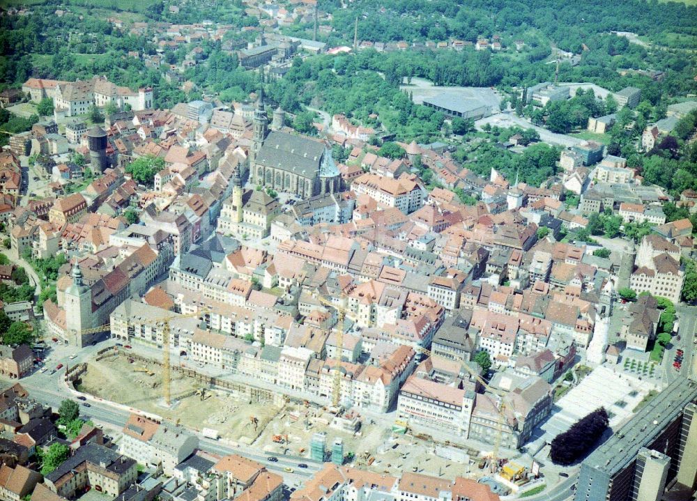 Luftbild Bautzen - Neubau Kornmarkt- Center in Bautzen im Bundesland Sachsen, Deutschland