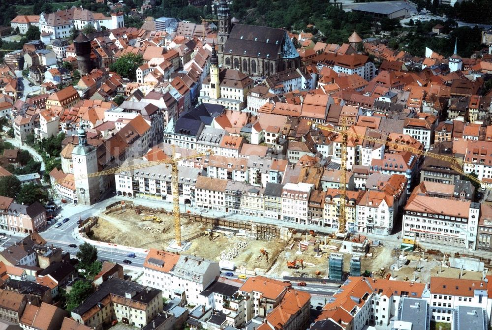 Luftbild Bautzen - Neubau Kornmarkt- Center in Bautzen im Bundesland Sachsen, Deutschland