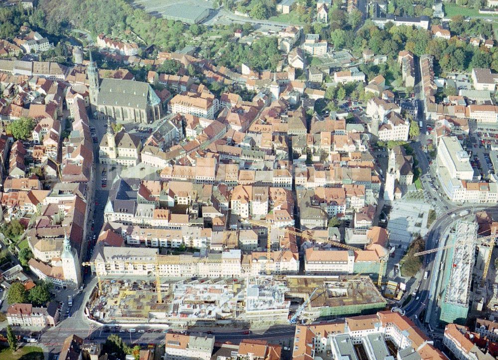 Luftbild Bautzen - Neubau des Kornmarkt- Center in Bautzen im Bundesland Sachsen, Deutschland