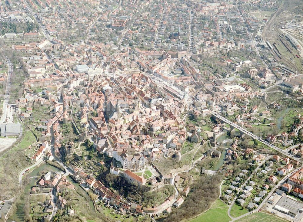 Bautzen aus der Vogelperspektive: Neubau des Kornmarkt- Center in Bautzen im Bundesland Sachsen, Deutschland