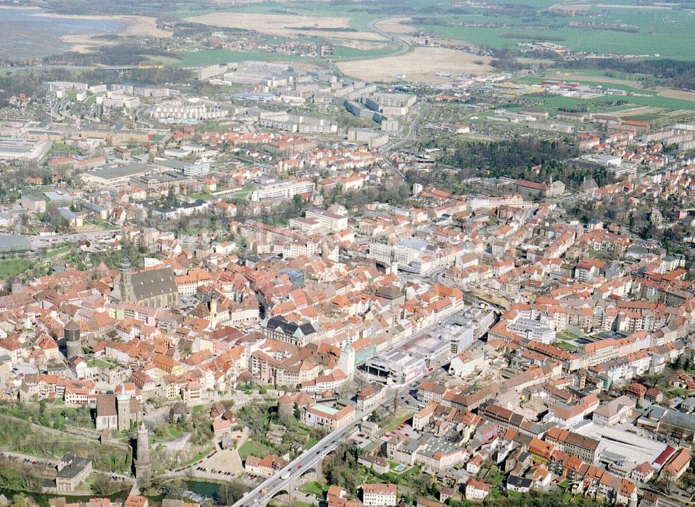 Luftbild Bautzen - Neubau des Kornmarkt- Center in Bautzen im Bundesland Sachsen, Deutschland