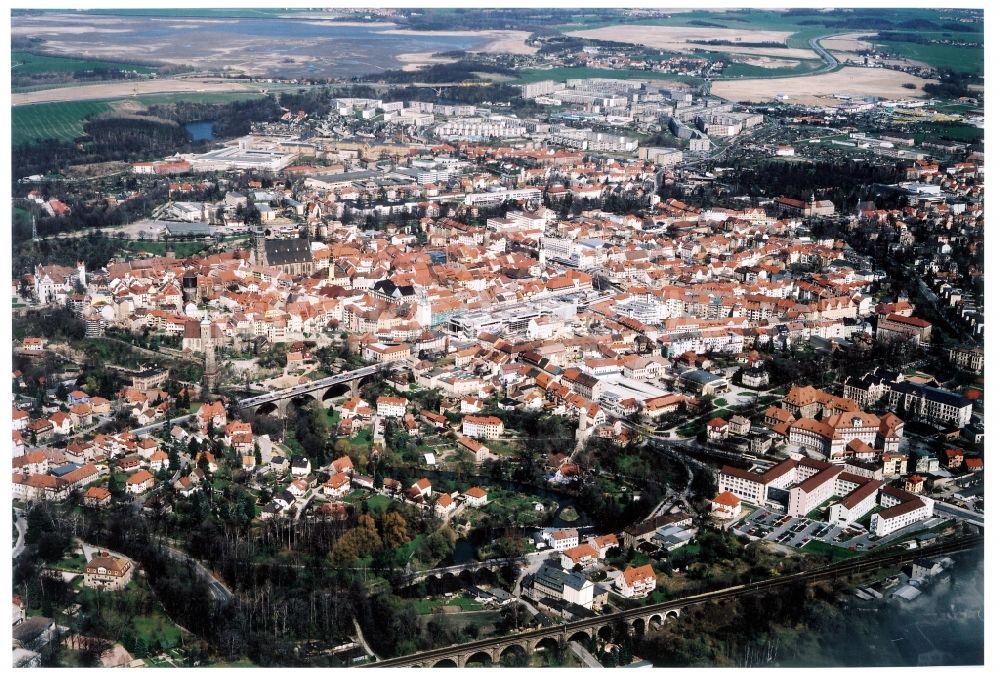 Luftbild Bautzen - Neubau des Kornmarkt- Center in Bautzen im Bundesland Sachsen, Deutschland