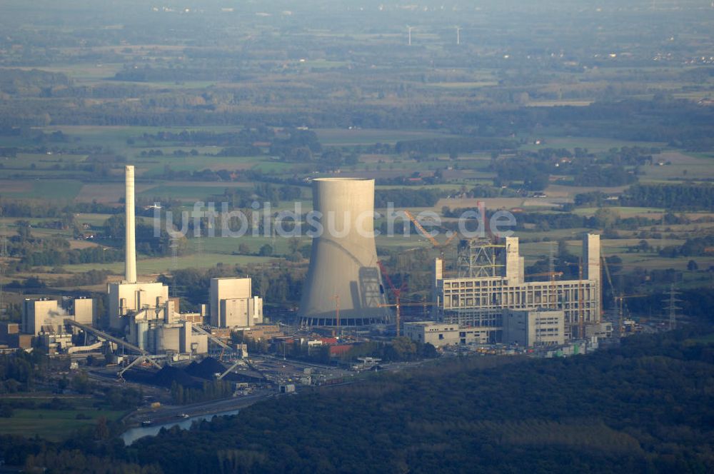 Luftbild Hamm - Neubau des Kraftwerks Hamm-Uentrop