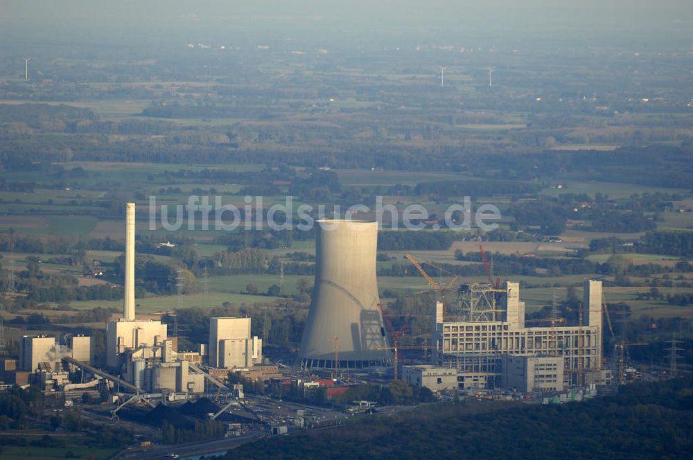 Luftaufnahme Hamm - Neubau des Kraftwerks Hamm-Uentrop