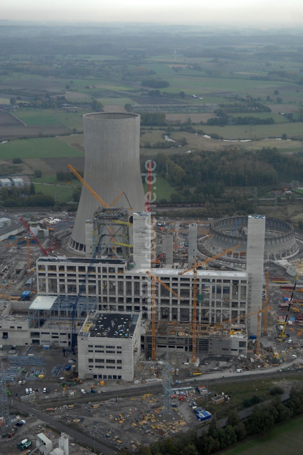 Luftbild Hamm - Neubau des Kraftwerks Hamm-Uentrop