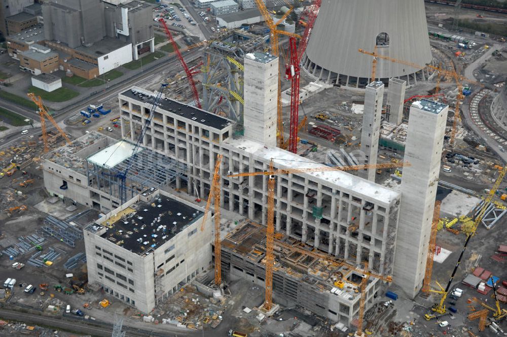 Luftaufnahme Hamm - Neubau des Kraftwerks Hamm-Uentrop