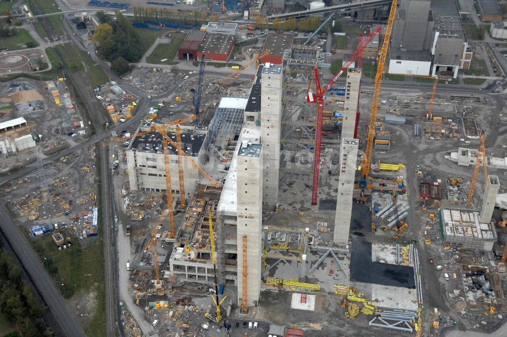 Luftbild Hamm - Neubau des Kraftwerks Hamm-Uentrop