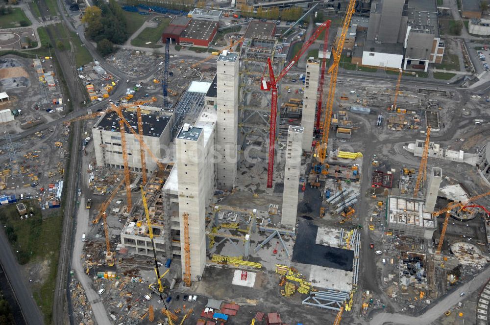 Luftaufnahme Hamm - Neubau des Kraftwerks Hamm-Uentrop