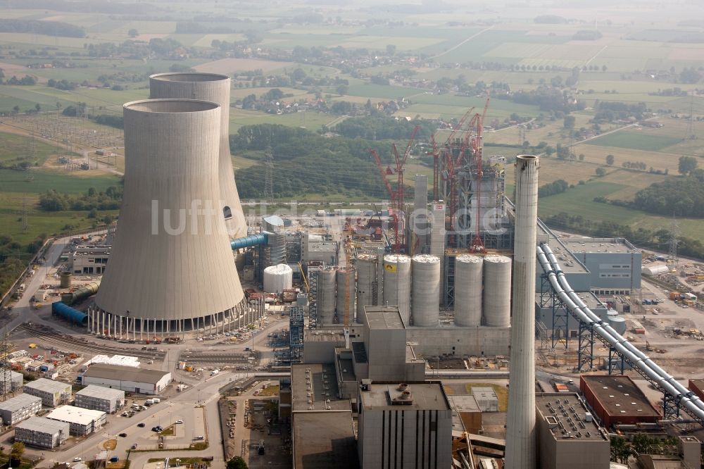 Luftbild Hamm OT Schmehausen - Neubau des Kraftwerks Westfalen im Ortsteil Schmehausen in Hamm im Bundesland Nordrhein-Westfalen