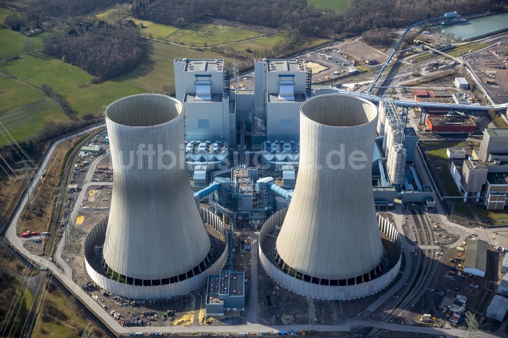 Hamm OT Schmehausen aus der Vogelperspektive: Neubau des Kraftwerks Westfalen im Ortsteil Schmehausen in Hamm im Bundesland Nordrhein-Westfalen