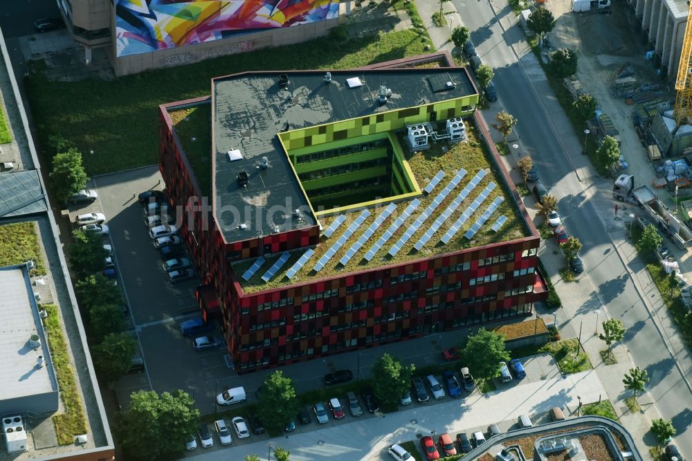 Leipzig von oben - Neubau des Labor- u. Bürogebäudes Bio Cube in Leipzig im Bundesland Sachsen