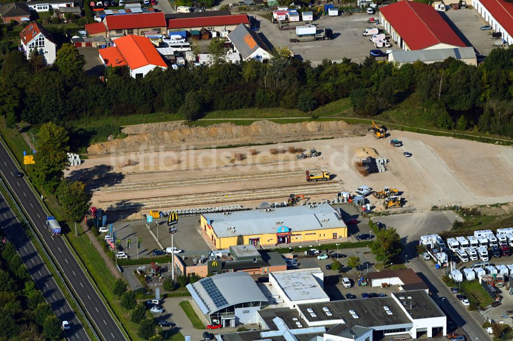 Luftbild Hönow - Neubau Lagerhallen Selfstorage- Gebäude - Neubau in Hönow im Bundesland Brandenburg, Deutschland