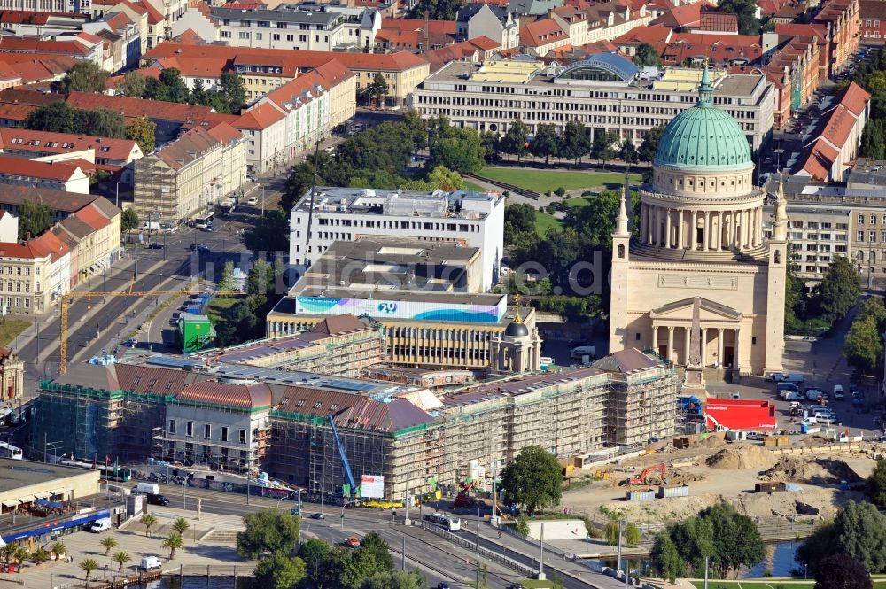 Potsdam von oben - Neubau des Landtages in Potsdam im Bundesland Brandenburg