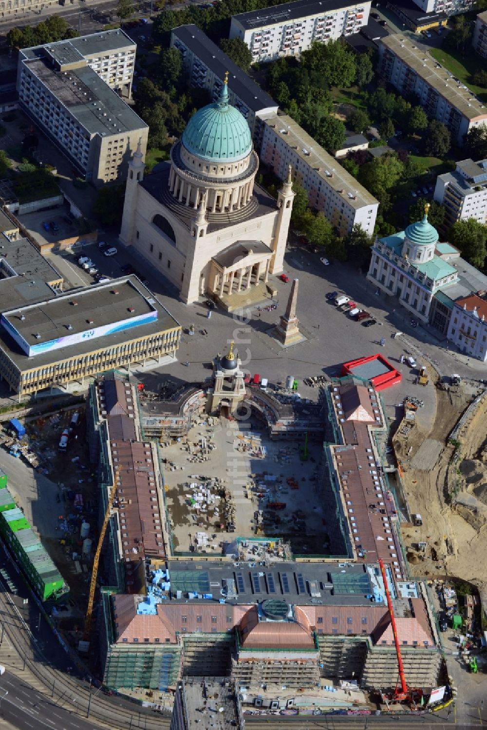 Luftbild Potsdam - Neubau des Landtages in Potsdam im Bundesland Brandenburg