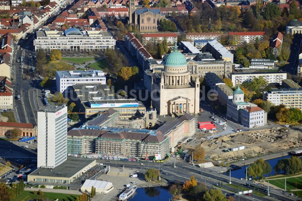 Luftaufnahme Potsdam - Neubau des Landtages in Potsdam im Bundesland Brandenburg