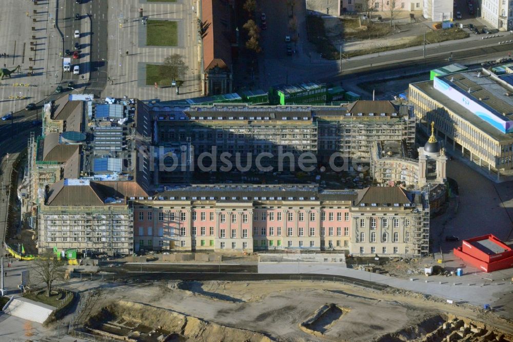 Luftaufnahme Potsdam - Neubau des Landtages in Potsdam im Bundesland Brandenburg