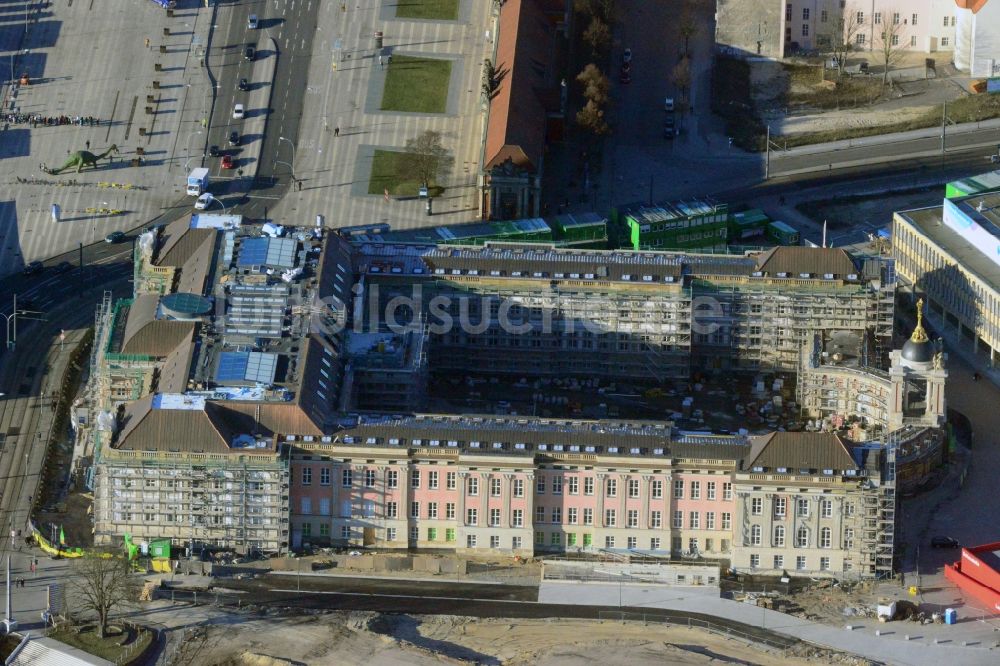 Potsdam von oben - Neubau des Landtages in Potsdam im Bundesland Brandenburg