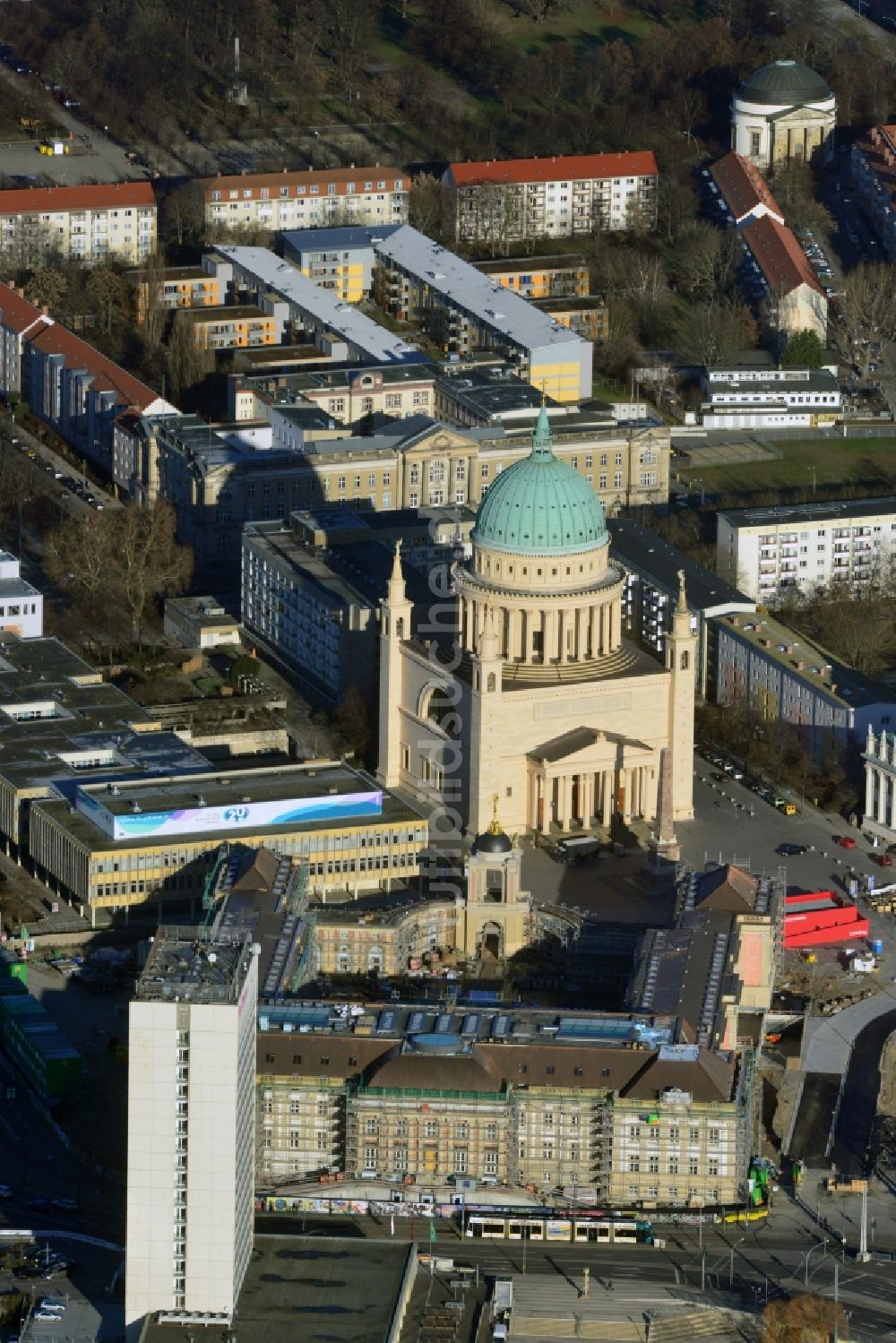 Luftbild Potsdam - Neubau des Landtages in Potsdam im Bundesland Brandenburg