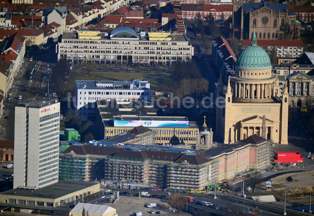 Luftbild Potsdam - Neubau des Landtages in Potsdam im Bundesland Brandenburg