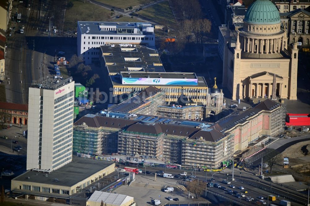 Luftaufnahme Potsdam - Neubau des Landtages in Potsdam im Bundesland Brandenburg