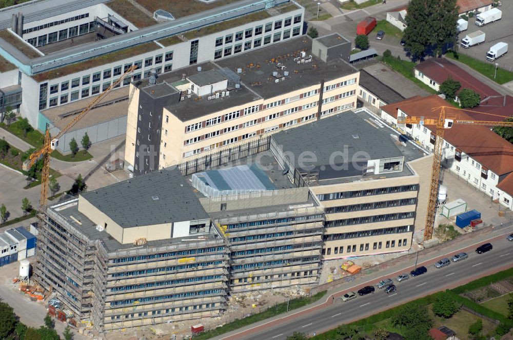 Magdeburg aus der Vogelperspektive: Neubau Leibniz Institut Magdeburg