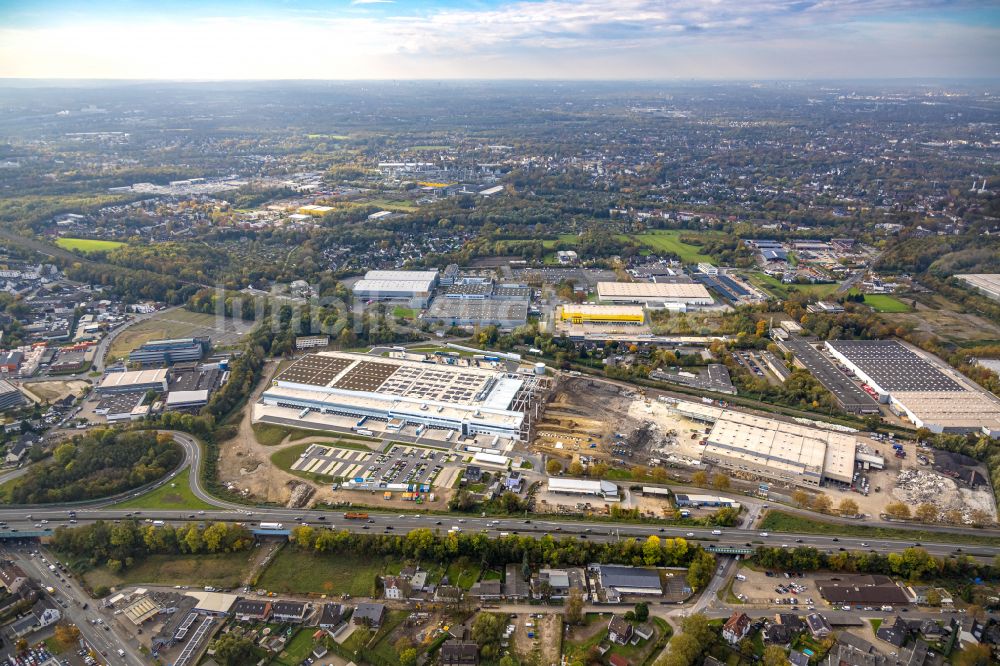 Herne von oben - Neubau des Lidl Hochregal- Lager-Gebäudekomplex und Logistikzentrum auf dem Gelände HerBo43 in Herne im Bundesland Nordrhein-Westfalen, Deutschland