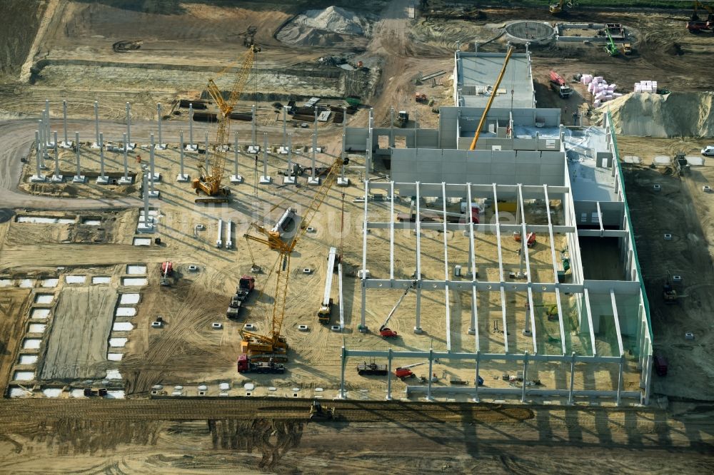 Cloppenburg aus der Vogelperspektive: Neubau Lidl- Zentrallager und Logistikzentrum in Cloppenburg im Bundesland Niedersachsen