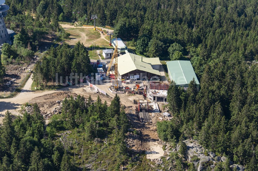 Bischofsgrün aus der Vogelperspektive: Neubau Liftanlage Ochsenkopf in Bischofsgrün im Bundesland Bayern, Deutschland