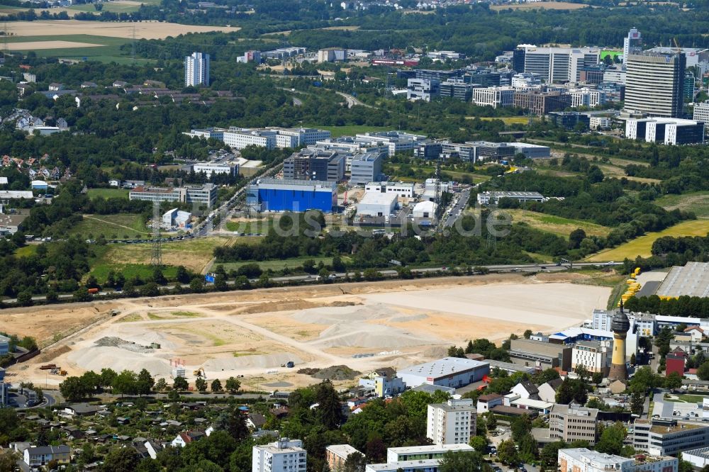 Luftbild Frankfurt am Main - Neubau eines Logistikpark Segro City Park in Frankfurt am Main im Bundesland Hessen, Deutschland