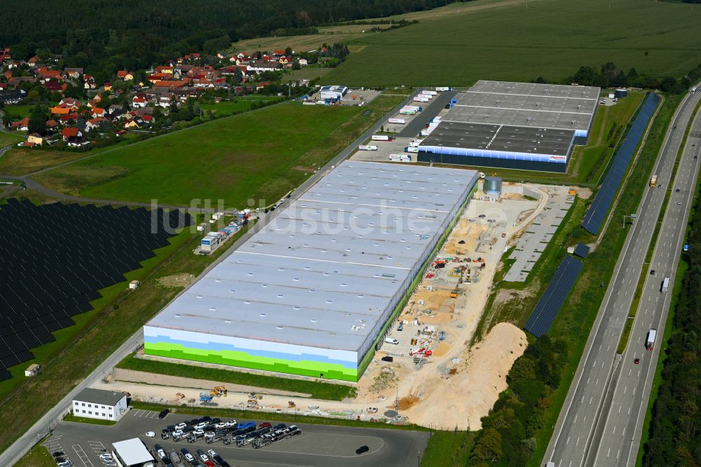 Luftaufnahme Bollberg - Neubau des Logistikzentrums in Bollberg im Bundesland Thüringen, Deutschland