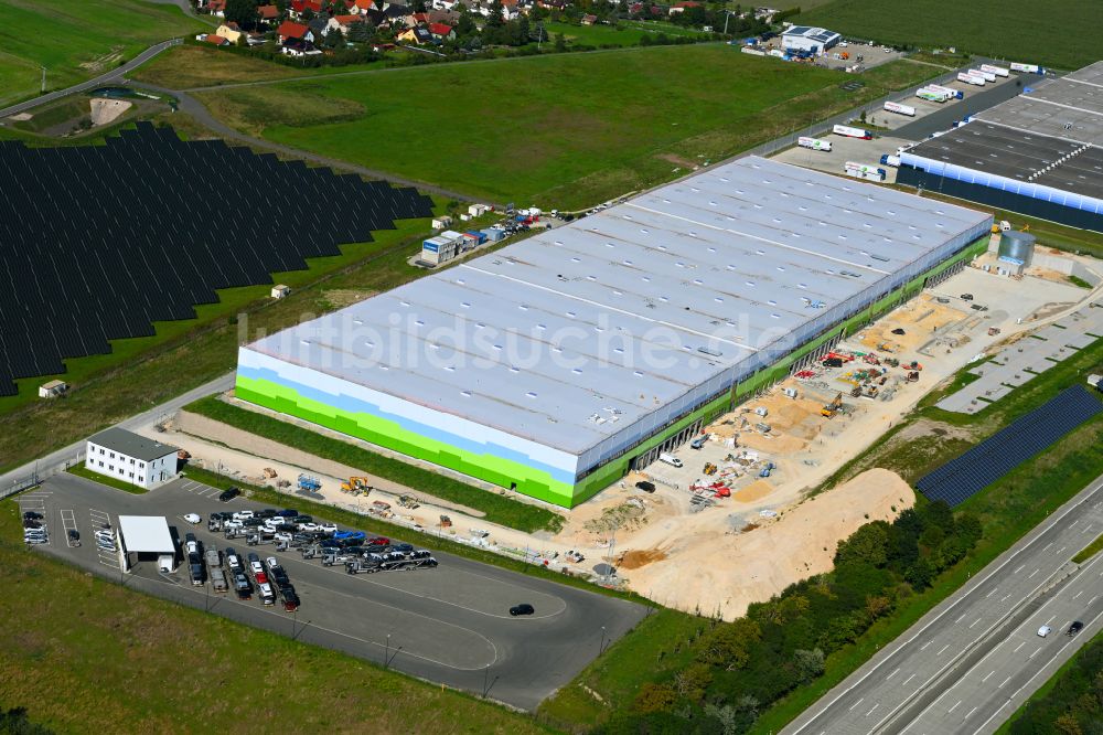 Bollberg von oben - Neubau des Logistikzentrums in Bollberg im Bundesland Thüringen, Deutschland