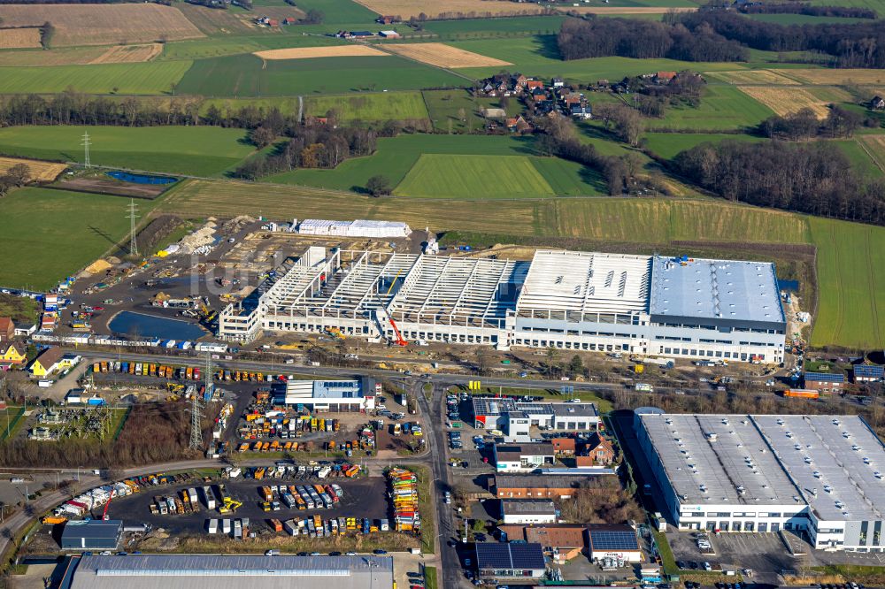 Selm aus der Vogelperspektive: Neubau des Logistikzentrums Cordes & Graefe in Selm im Bundesland Nordrhein-Westfalen, Deutschland