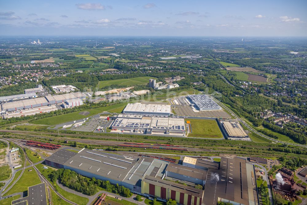 Dortmund aus der Vogelperspektive: Neubau des Logistikzentrums auf dem ehemaligen Hoeschgelände in Dortmund im Bundesland Nordrhein-Westfalen, Deutschland