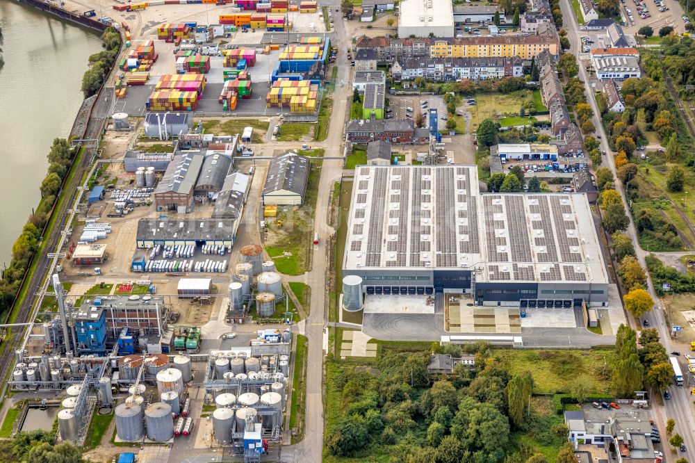 Luftbild Emmerich am Rhein - Neubau des Logistikzentrums in Emmerich am Rhein im Bundesland Nordrhein-Westfalen, Deutschland