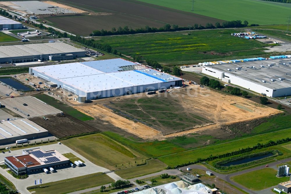 Luftaufnahme Sülzetal - Neubau des Logistikzentrums Garbe Industrial Real Estate GmbH in Sülzetal im Bundesland Sachsen-Anhalt, Deutschland