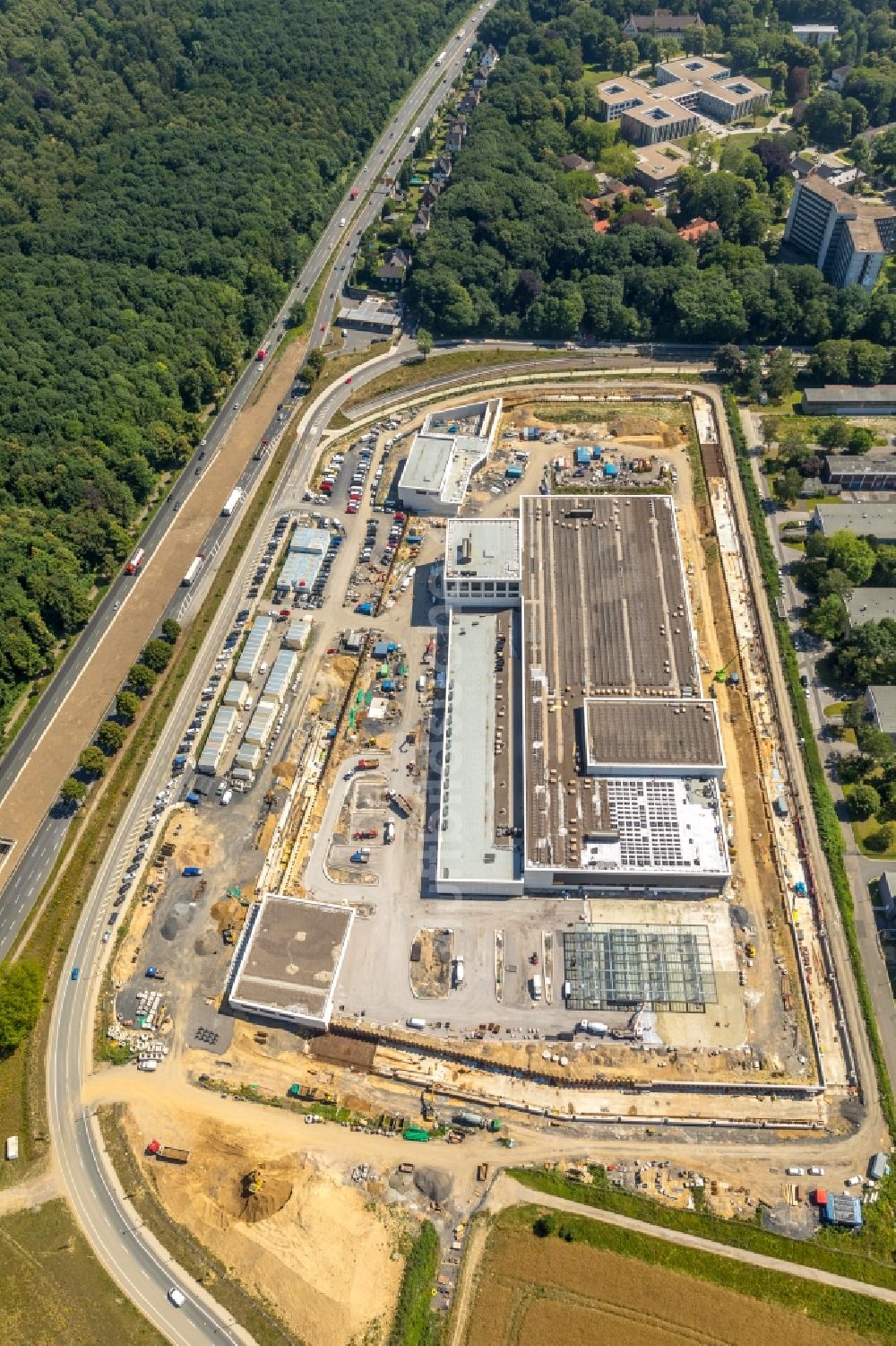 Luftaufnahme Dortmund - Neubau des Logistikzentrums Geldspeicher der Deutschen Bundesbank in Dortmund im Bundesland Nordrhein-Westfalen