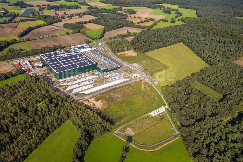 Dorsten von oben - Neubau des Logistikzentrums der Levi Strauss & Co. Europe in Dorsten im Bundesland Nordrhein-Westfalen, Deutschland